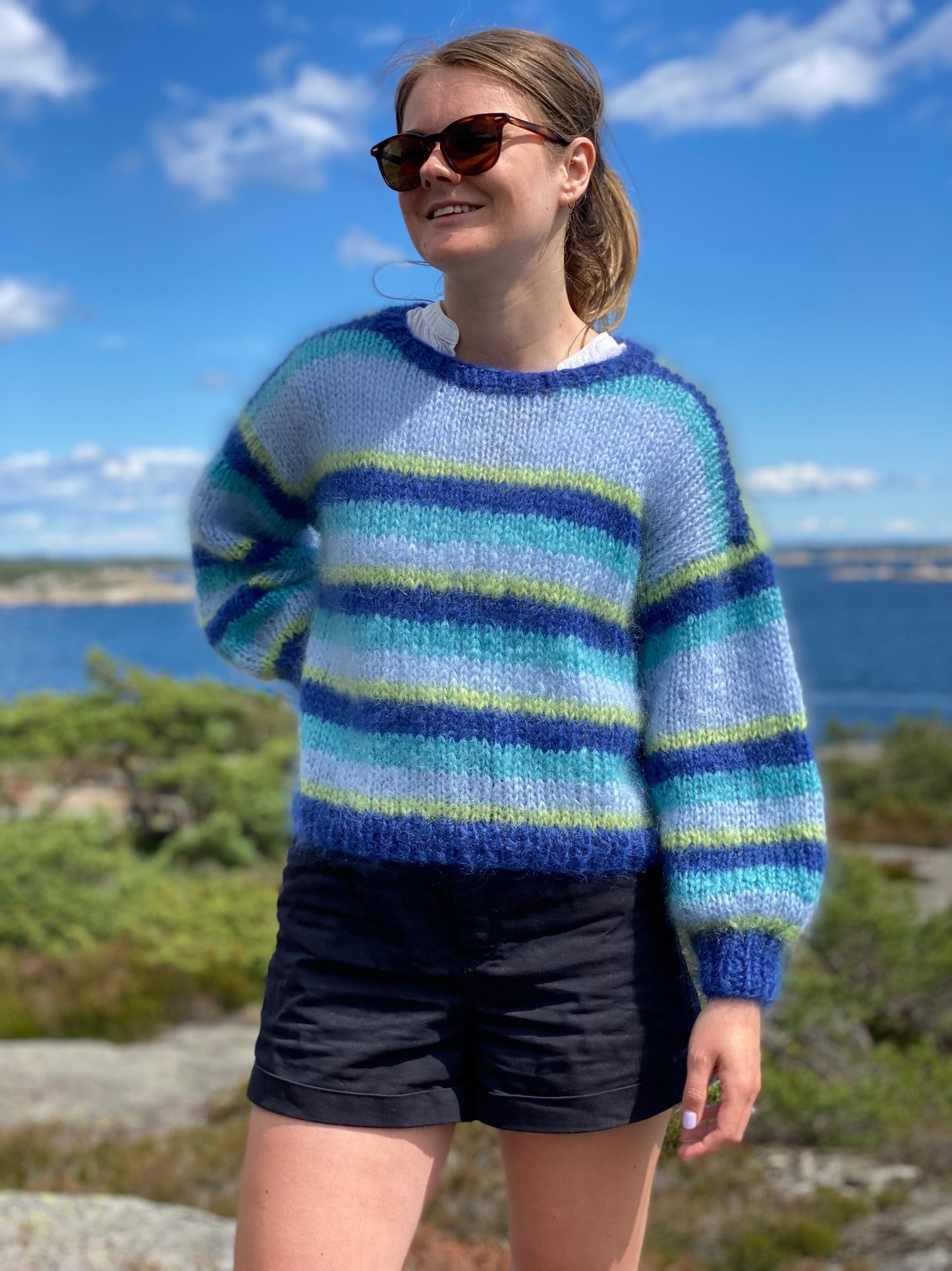 Fort-gjort-genser med striper